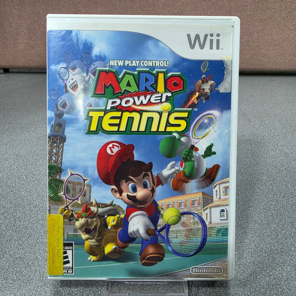Nintendo Mario Power Tennis Wii White Good New Play Control CIB